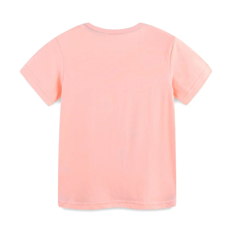 Girls Cartoon Print Casual Summer T-Shirts