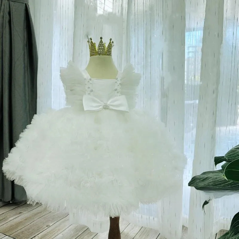 Baby/Kids Girls Tulle Tiered Birthday/New Year Party Puffy Dresses childrensterritory