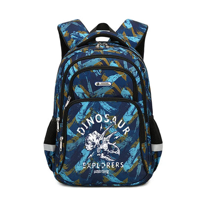 3pcs Set of Teenager Cartoon Dinosaur Anime School Bags
