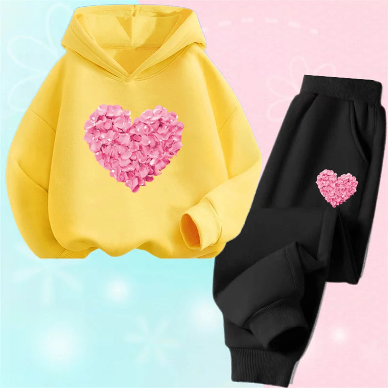 Girls 2 Pieces Casual Korean Style Sports Suits for Spring childrensterritory