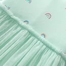Long Sleeves Rainbow Design Girls Mesh Dress childrensterritory