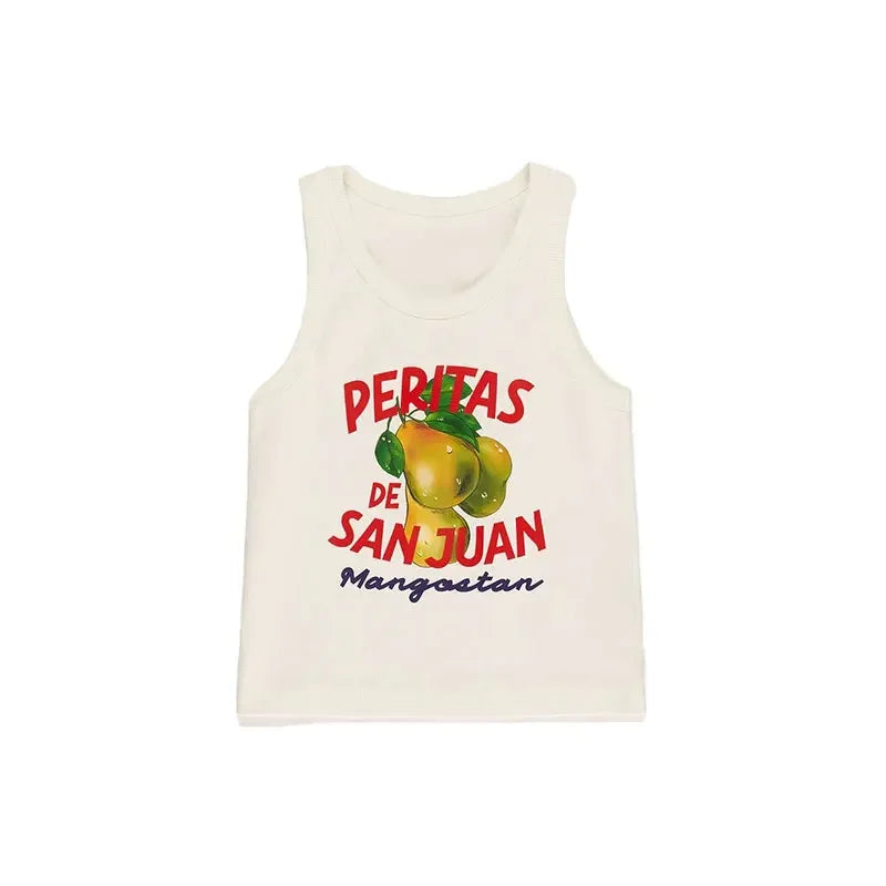 Letter and Cartoon Print Kids Casual Summer Clothes Set childrensterritory