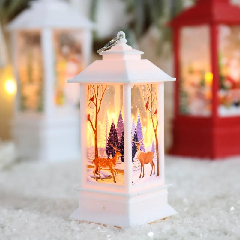1pc Led Santa Claus, Snowman Hanging Lantern For Xmas
