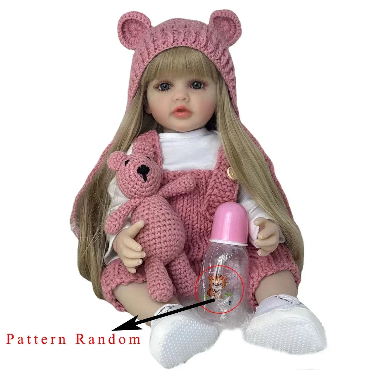 Realistic Silicone Princess Doll for Girls, 55 cm, 22 in.