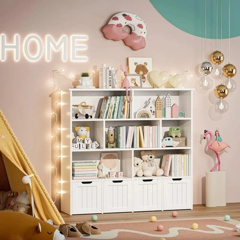 Kids Toy Organization With 4 Removable Drawers and 7 Cubbies