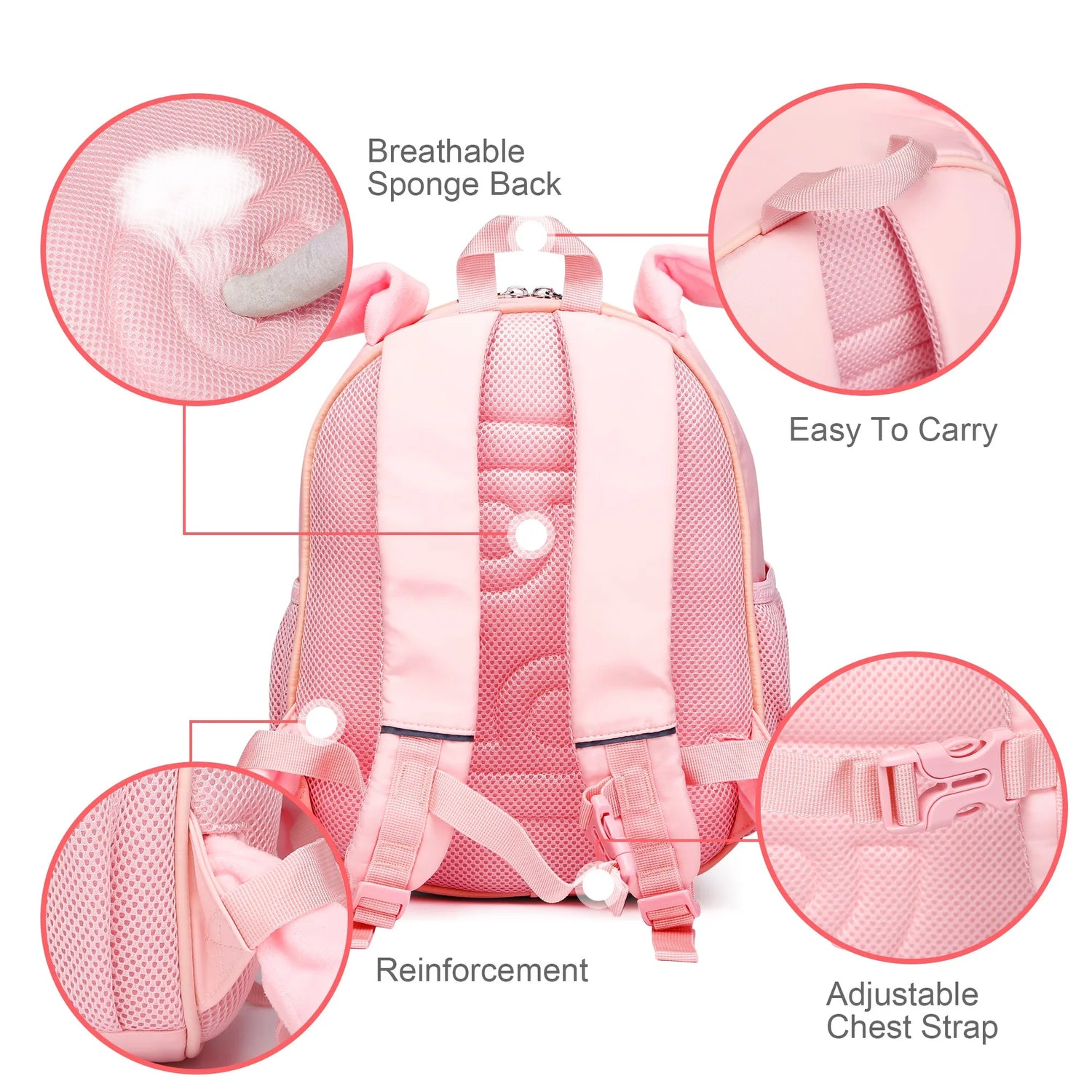 Rabbit Pattern Kids School Backpack Luggage Bag