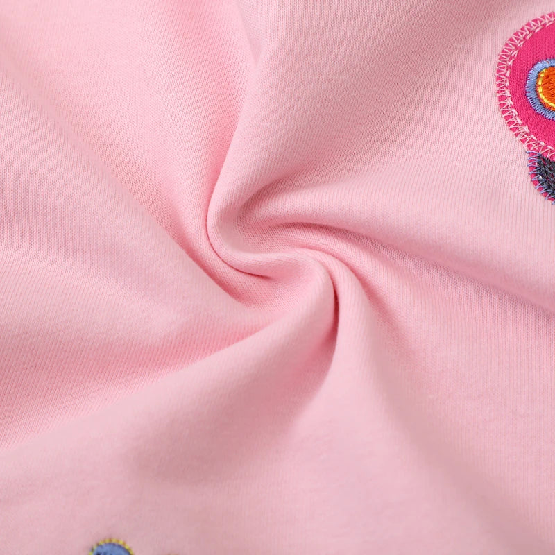 Girls Butterfly Embroidered Design Casual Sweatshirts childrensterritory
