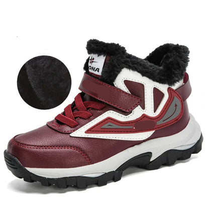 Anti-slip Kids Boys Ankle Boots with Motorcycle Hook and Loop childrensterritory