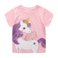 Kids Girls Lovely Unicorn Design Casual Tops childrensterritory