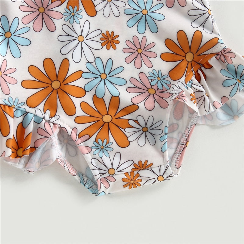 O-Neck Floral Baby Girl Swimsuit/Beach Wear childrensterritory