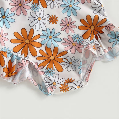 O-Neck Floral Baby Girl Swimsuit/Beach Wear childrensterritory