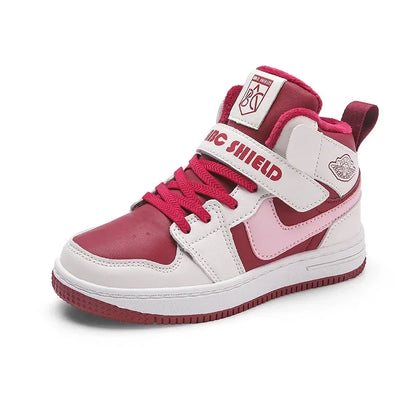 Warm Plush High-Top Kids Sports Sneakers childrensterritory