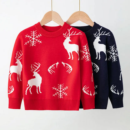 Kids Warm Knitted Christmas Party Sweaters childrensterritory