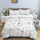 HD Cartoon Dinosaur Print Bedding Set for Kids Bed childrensterritory