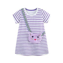 Cats Embroidered Little Girls Summer Dress with Pockets childrensterritory