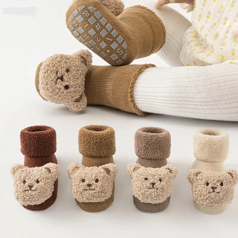 Cartoon Design Warm Soft Soled Baby Socks childrensterritory