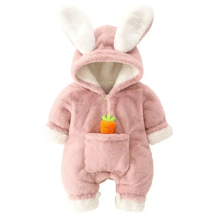 Baby Kids Rabbit Design Warm Soft Rompers childrensterritory