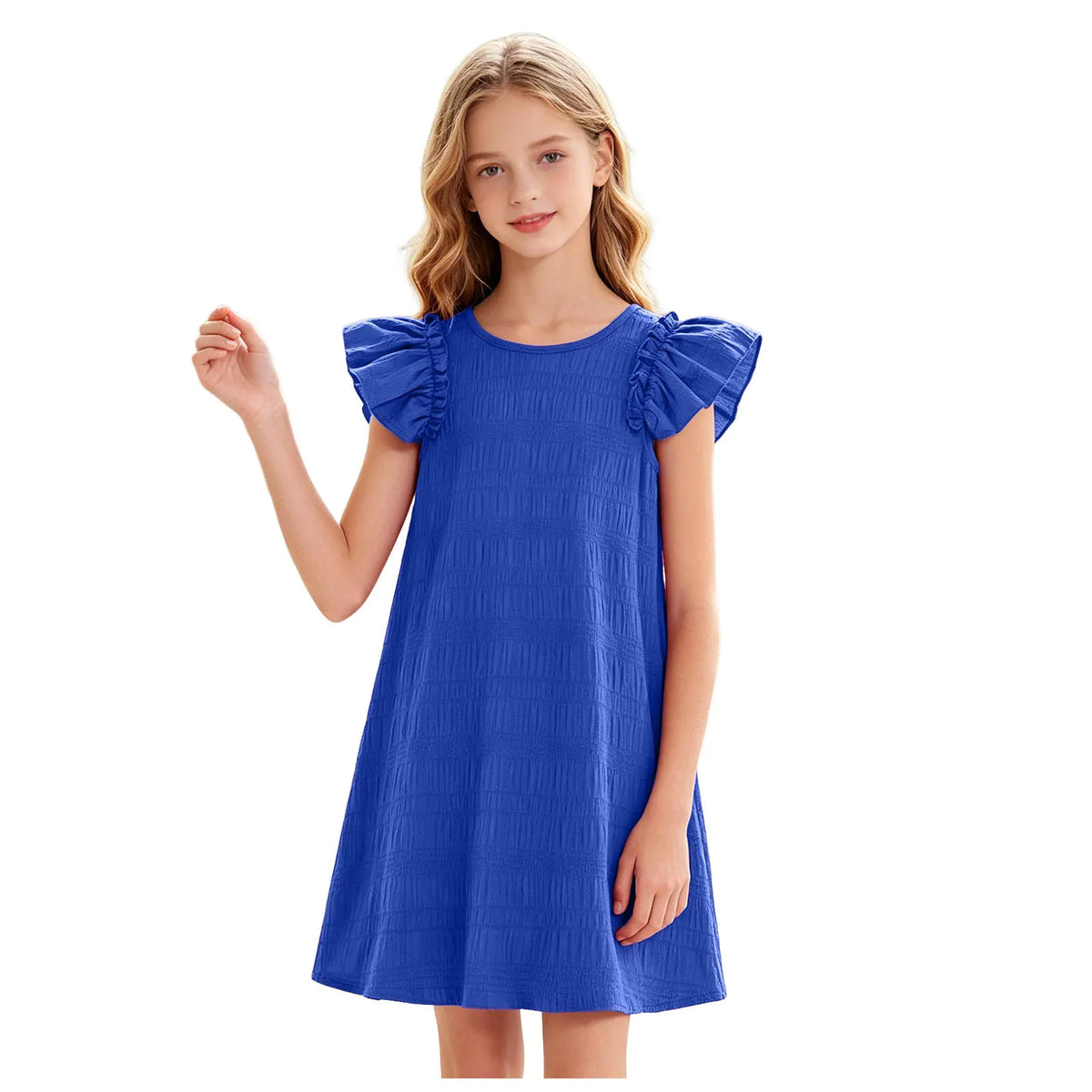 Girls Flying Sleeves Casual Daily Dresses for Summer