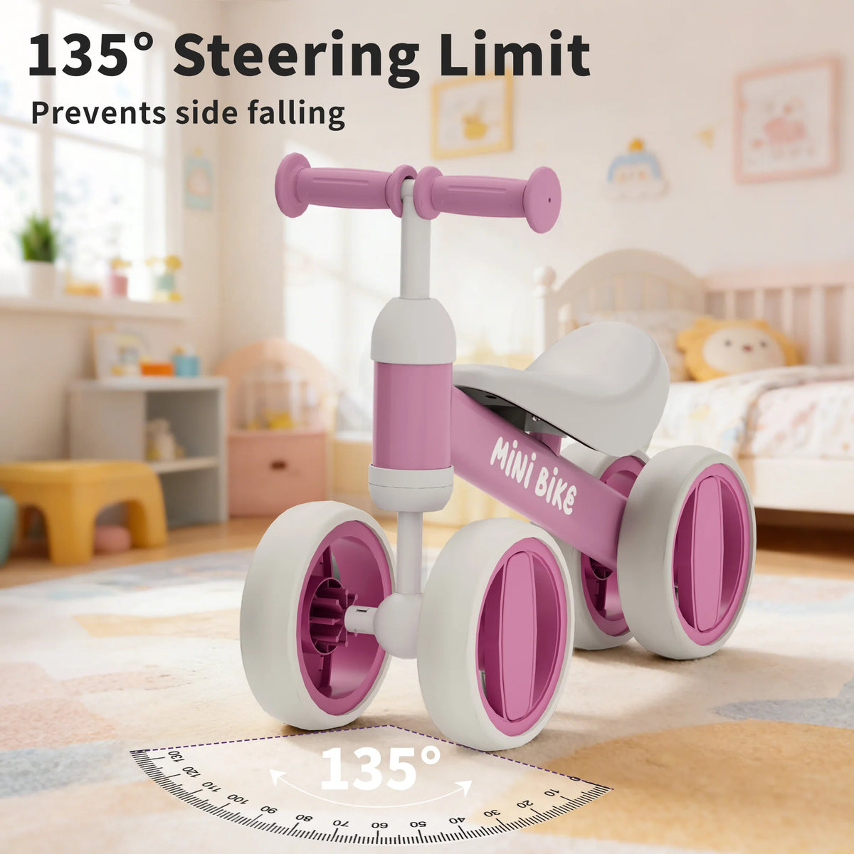 Baby Ride-On Balance Bike Toy for Indoor and Outdoor