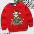 Cartoon Animal Print Children's Christmas Sweatshirts childrensterritory