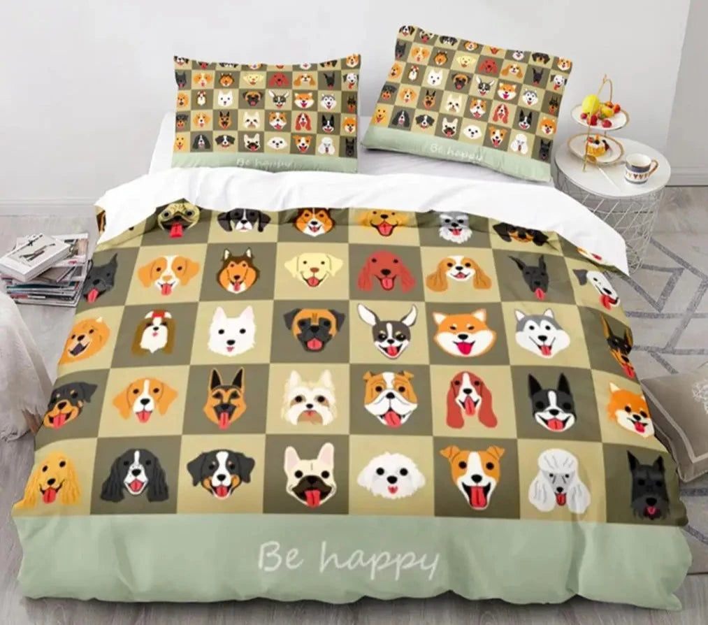 3D Cartoon Animal Print Microfiber Kids Bedding Sets