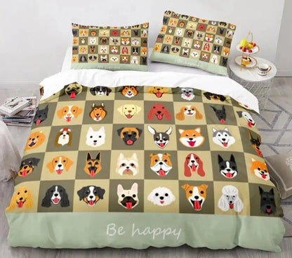 3D Cartoon Animal Print Microfiber Kids Bedding Sets childrensterritory