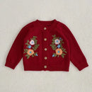 Solid Color Long Sleeve Infant Girls Knitted Cardigans childrensterritory