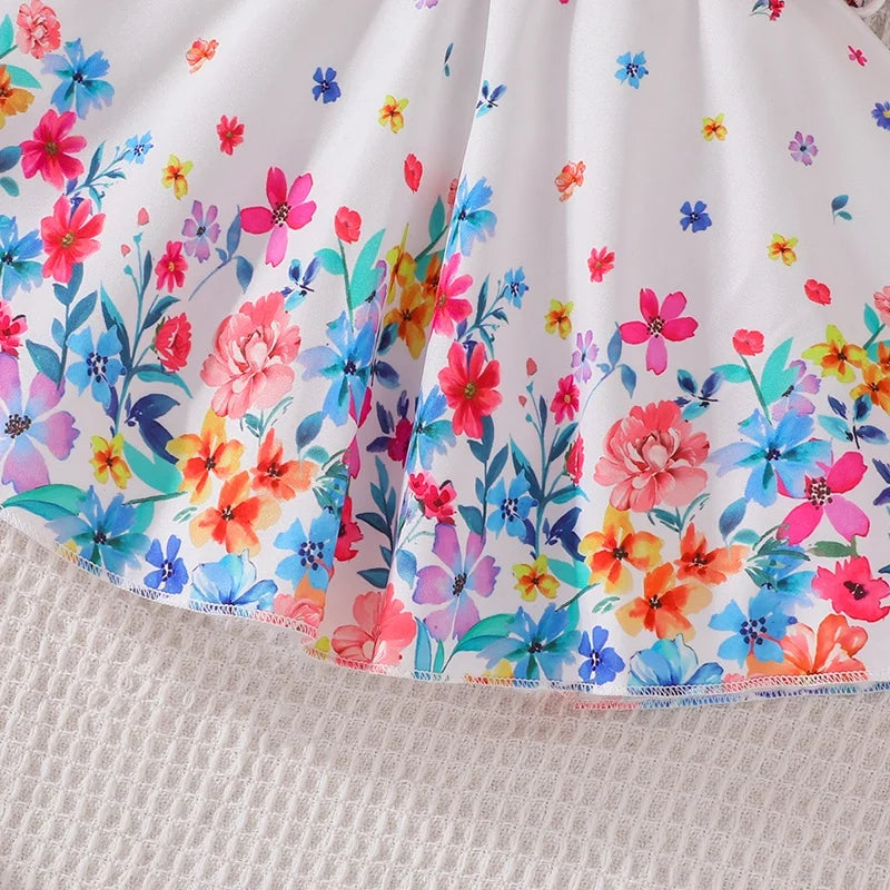Korean Style Baby Girls Floral Princess Formal Dress childrensterritory