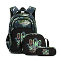 3pcs Set of Teenager Cartoon Dinosaur Anime School Bags