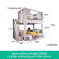 Multifunctional Kids Bunk Bed with Safety Fence and Storage childrensterritory
