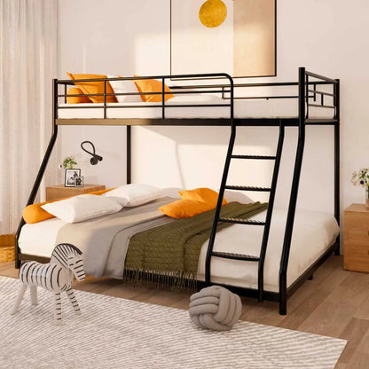 Cozy Twin Oversized Metal Bunk Bed with Padded Sides childrensterritory