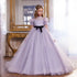 Purple Tulle Puffy Long Wedding Birthday Party Princess Gown childrensterritory