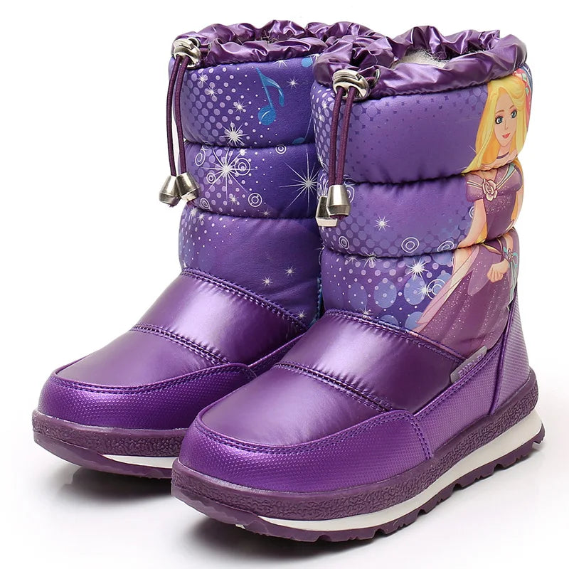 Kids Girls Real Wool Winter Warm Snow Boots childrensterritory