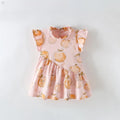 Kids Girls Cartoon Print Cotton Summer A-LINE Dresses