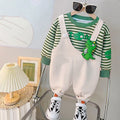 Cartoon Design Baby Boy Color Blocking 2PC Casual Clothes Set childrensterritory
