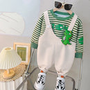 Cartoon Design Baby Boy Color Blocking 2PC Casual Clothes Set childrensterritory