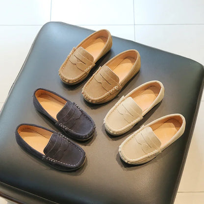 Kids Boys Slip-on Leather Loafers for Spring Autumn childrensterritory