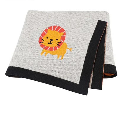 Cartoon Print Soft Cotton Fabric Baby Blankets childrensterritory