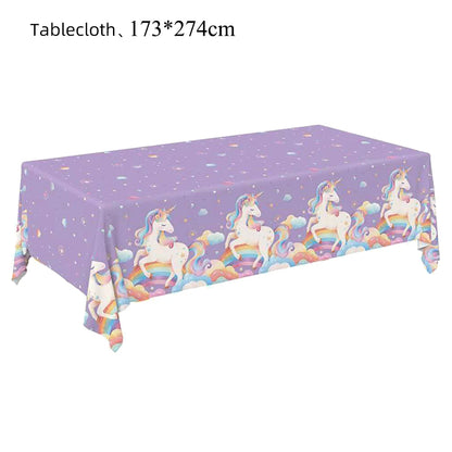 Kids Unicorn Theme Birthday Party Decorations Set