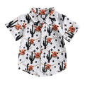 Lapel Bull Print Toddler Boys Loose Casual Shirt childrensterritory