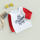 Kids Boys Girls Letters Print Long Sleeve Sweatshirt Tops