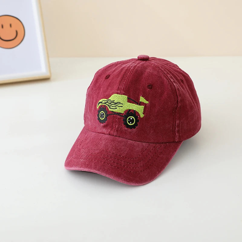 Adjustable Cartoon Truck Embroidered Children &