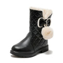 Kids Girls Warm Fur Plush Princess Snow Boots childrensterritory