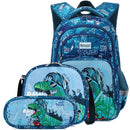 Dinosaur Print Kids Backpack Set with Lunch Box Pencil Case childrensterritory