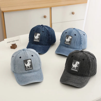 Kids Boys Cartoon Dinosaurs Design Adjustable Sports Hats childrensterritory