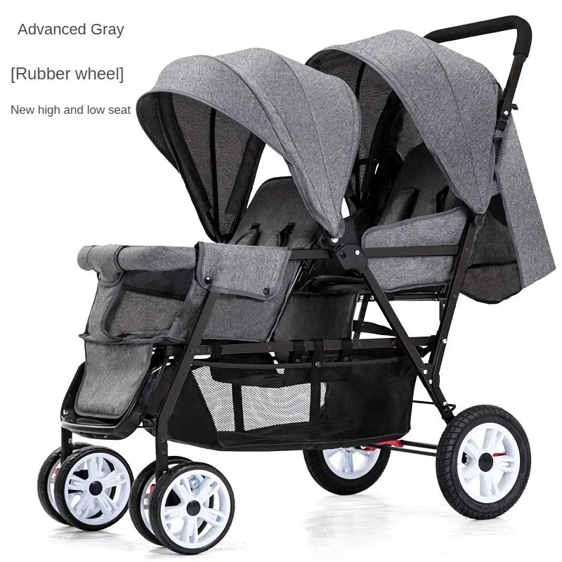 Lightweight Front &amp; Back Seats Baby Pushchair