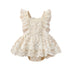 Baby Girl Floral Print Off Shoulder Summer Bodysuit childrensterritory