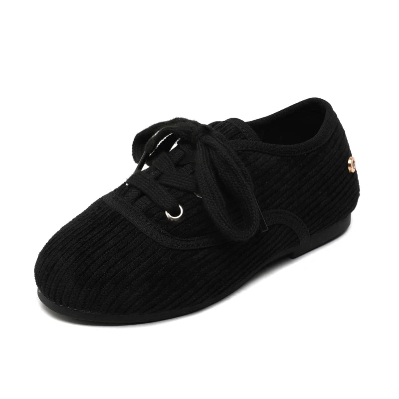 Little Boys and Girls Slip On Black Leather Shoes childrensterritory