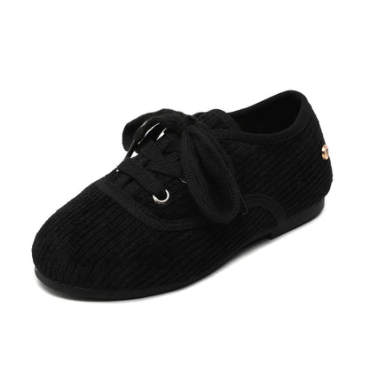 Little Boys and Girls Slip On Black Leather Shoes childrensterritory
