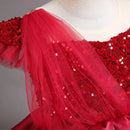 Elegant Kids Girls Sequin Design Formal Evening Party Dresses childrensterritory